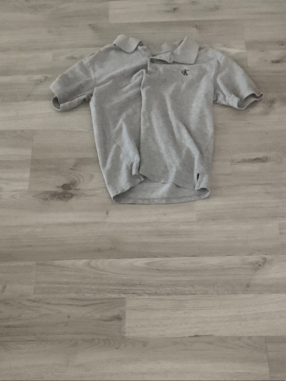 Calvin Klein Kids Light Gray Polo Top
